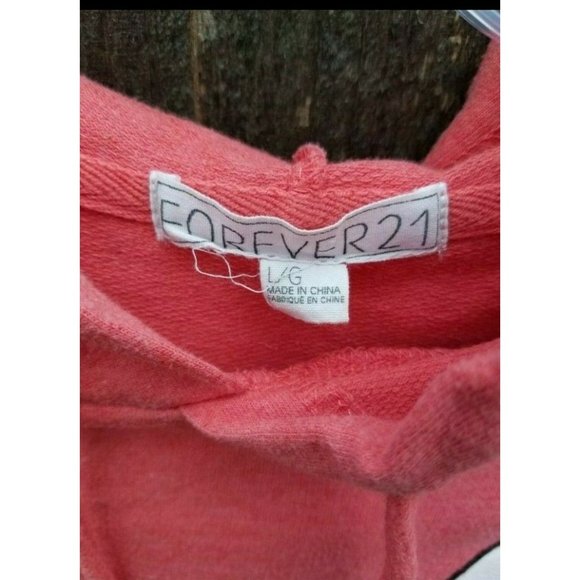 Forever 21 Bunny Hoodie Juniors Large Happy Rabbit - Picture 3 of 11